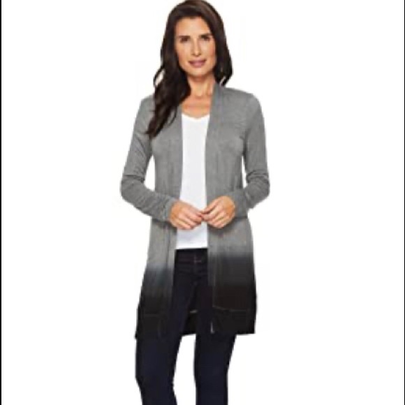 Mod-O-Doc Jersey Dip-Dye Shirred Back Cardigan - Picture 1 of 6